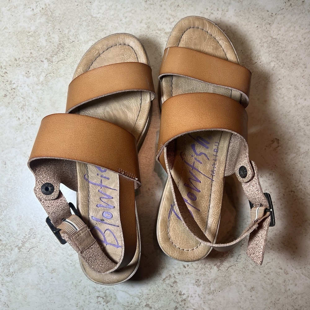 Blowfish Malibu Boho Brown Strappy Platform Sandals Comfortable Size 7 - Picture 10 of 11